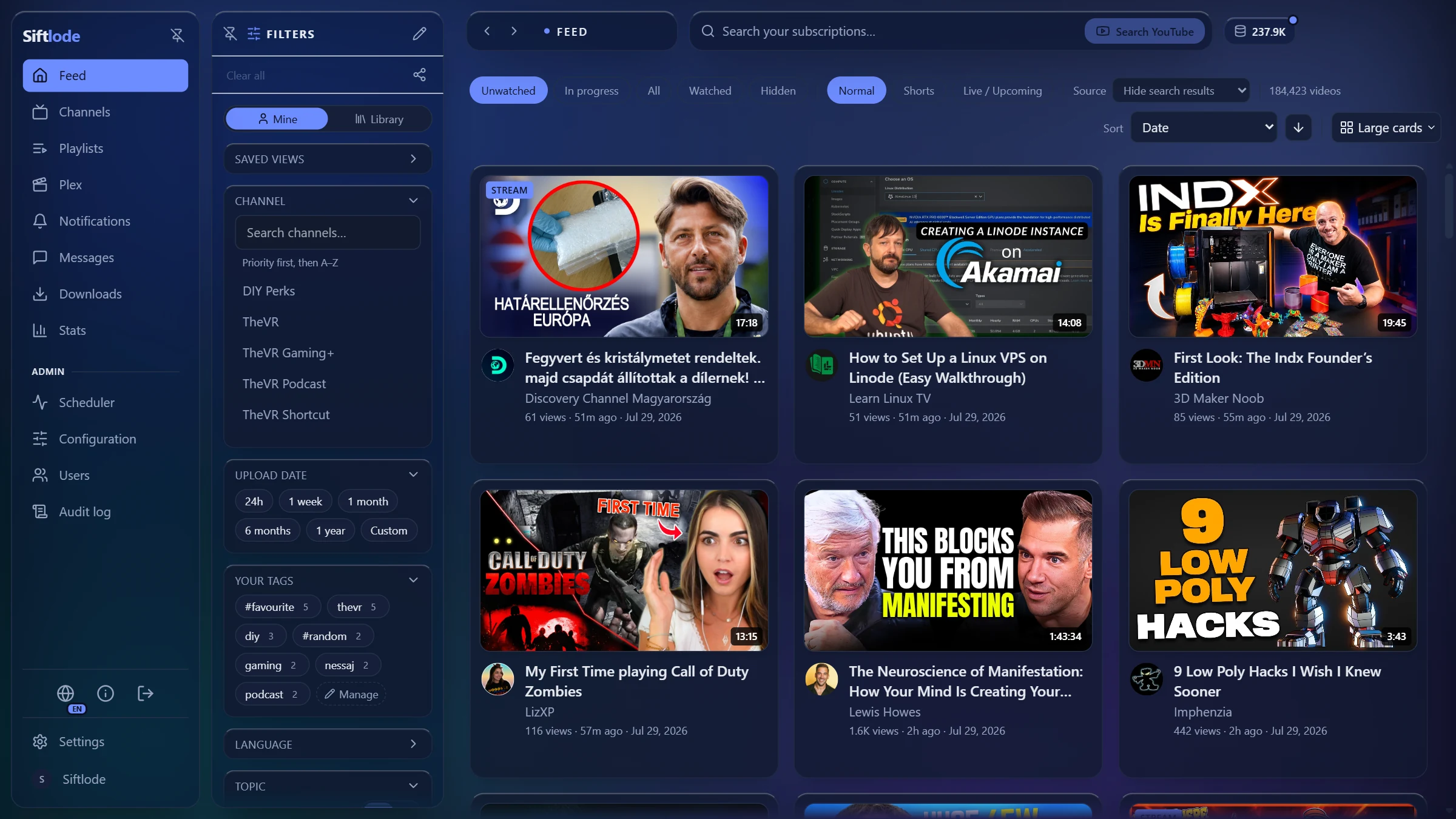 Siftlode feed